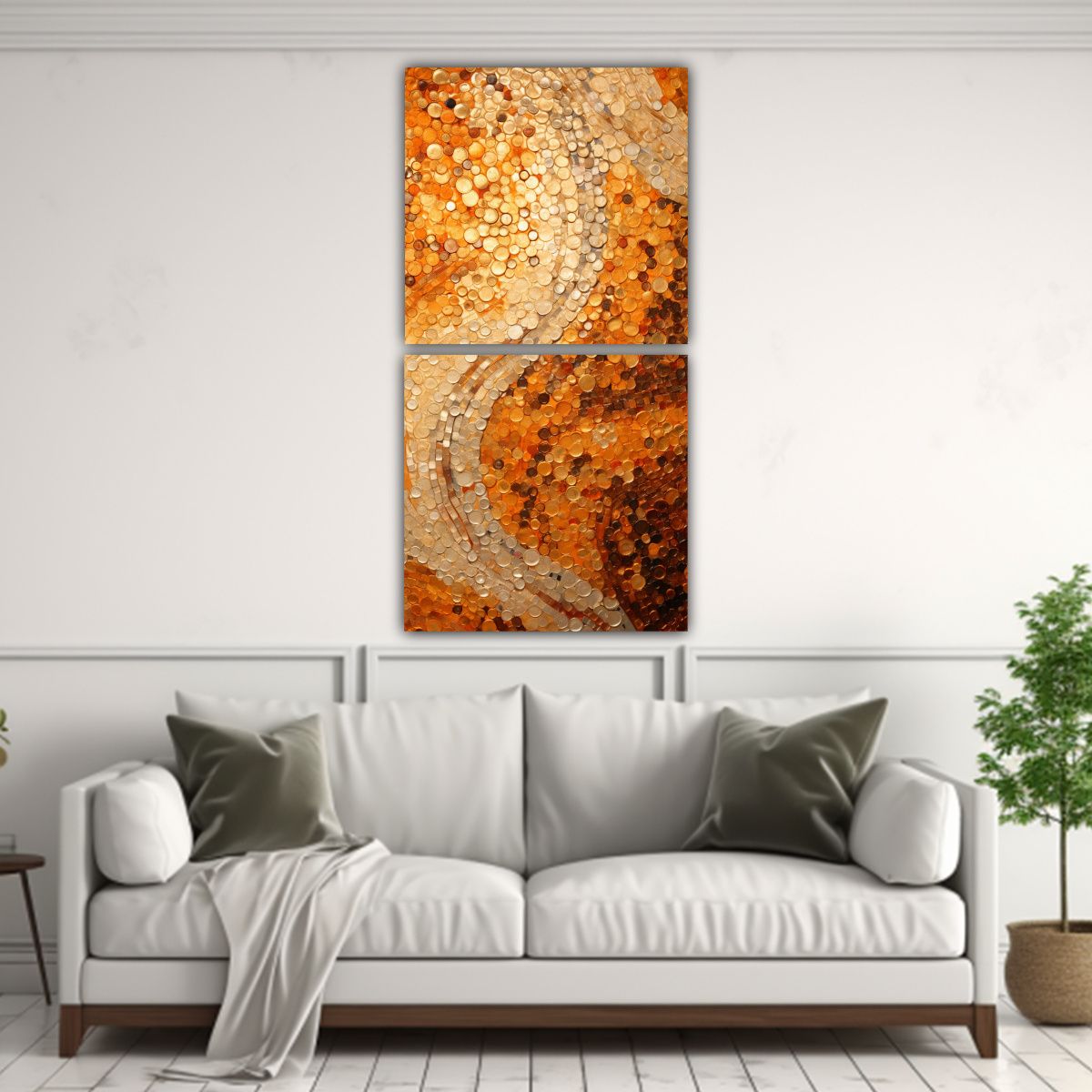 GENERICO - Pintura Decorativa De Estilo Puntillismo Luminoso 40x80 Cm