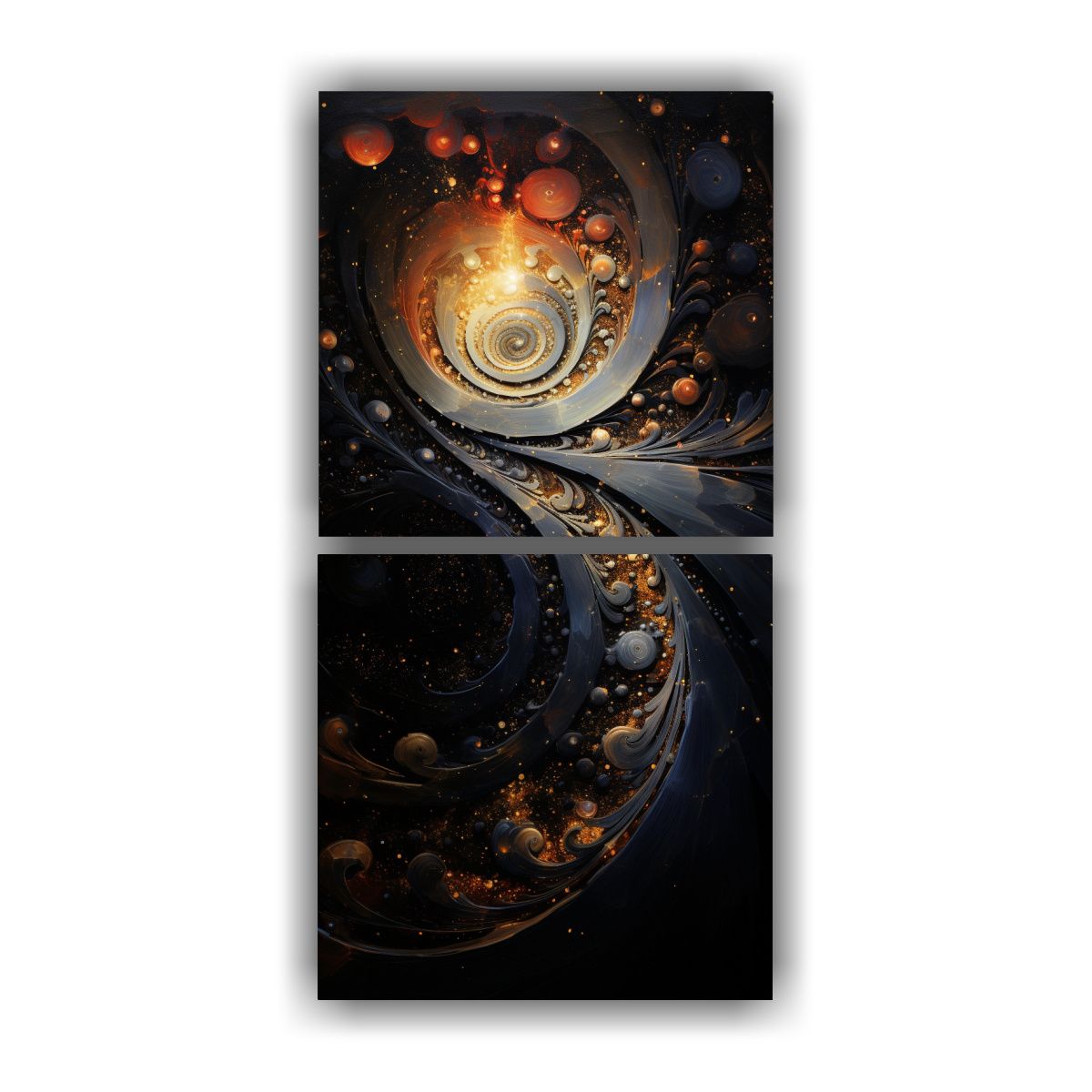 GENERICO - Pinturas De Pared Abstractas En Espirales Regalo 20x40 Cm