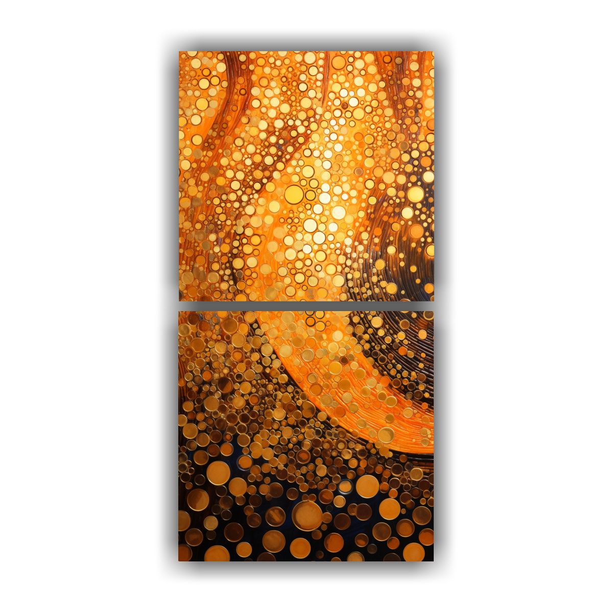 GENERICO - Pintura Luminosa Punto Estilo Arte Liquido Dos 50x100 Cm