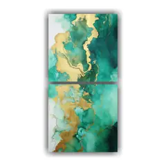 GENERICO - Pinturas Decorativas De Lienzo Sublimado En Verde 20x40 Cm