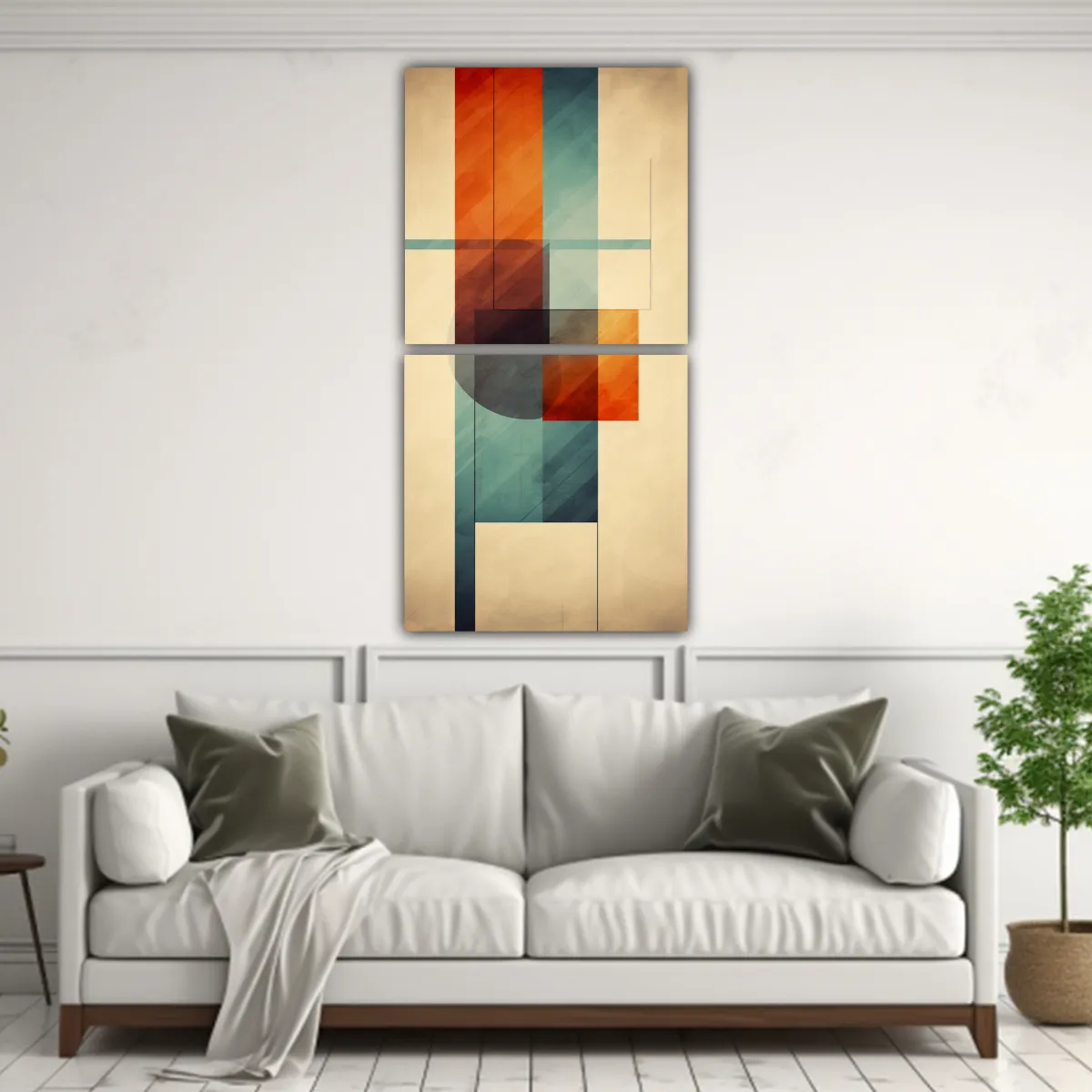 GENERICO - Pintura Abstracta De Colores Y Textura Para 20x40 Cm