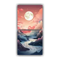 GENERICO - Cuadro Acuarela Arte Gráfico Surrealista Para 20x40 Cm