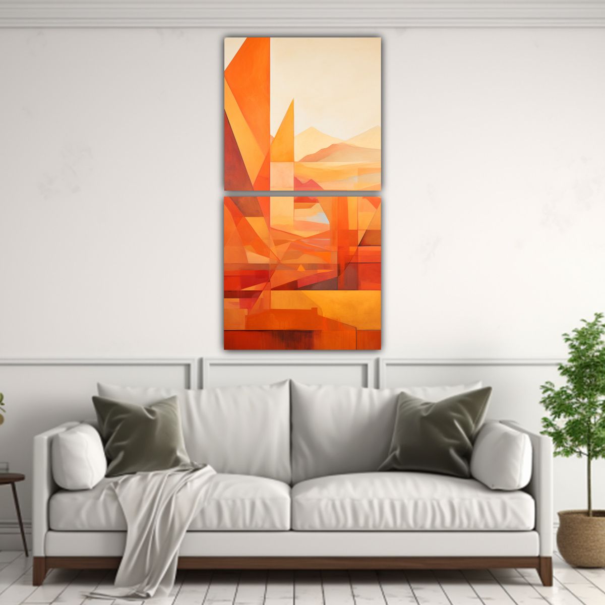 GENERICO - Pintura Decorativa Inspirada En La Abstracción 30x60 Cm