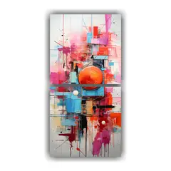 GENERICO - Pintura Abstracta Con Influencia De Graffiti 40x80 Cm