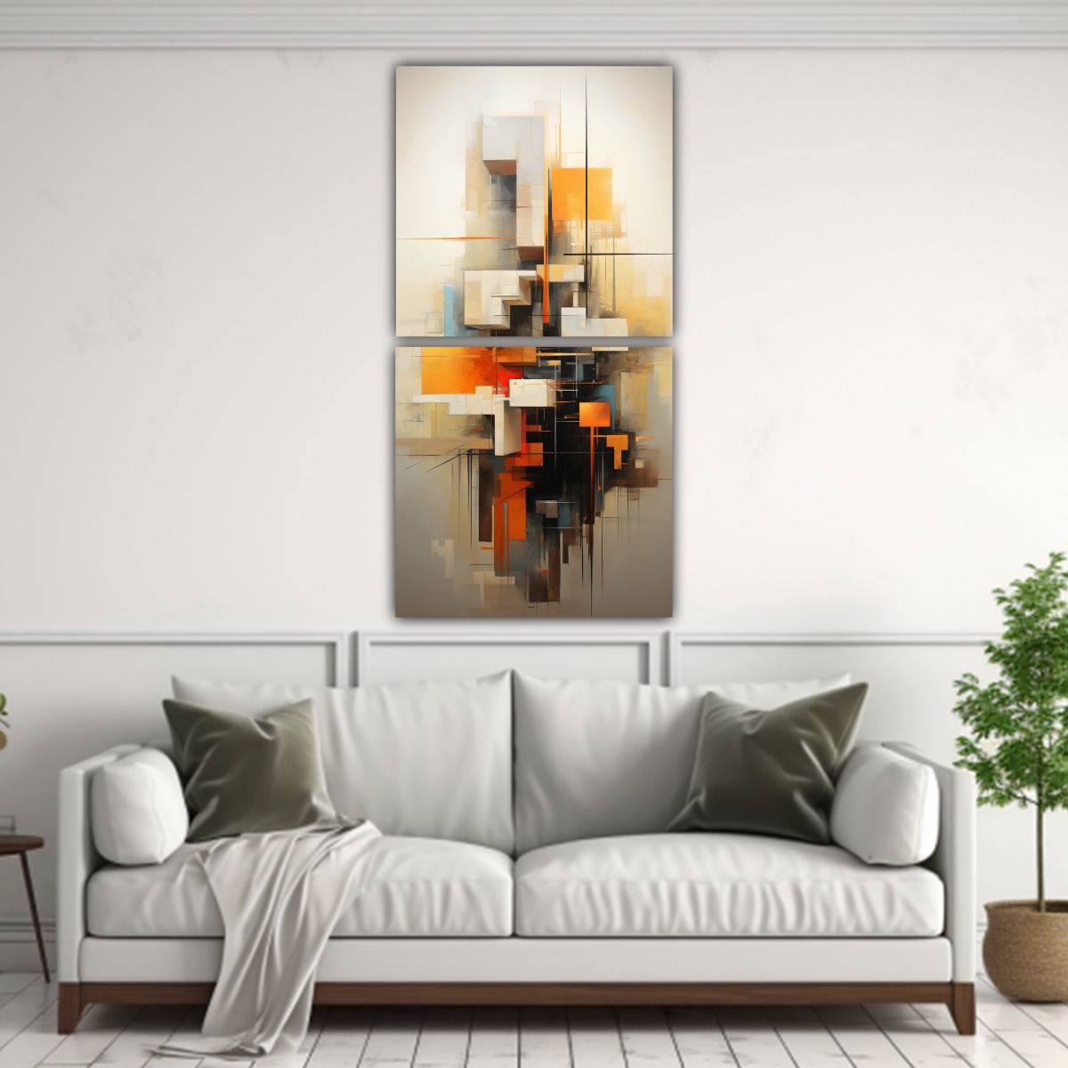 GENERICO - Pinturas Abstractas De Figuras De Arena Modernas 30x60 Cm