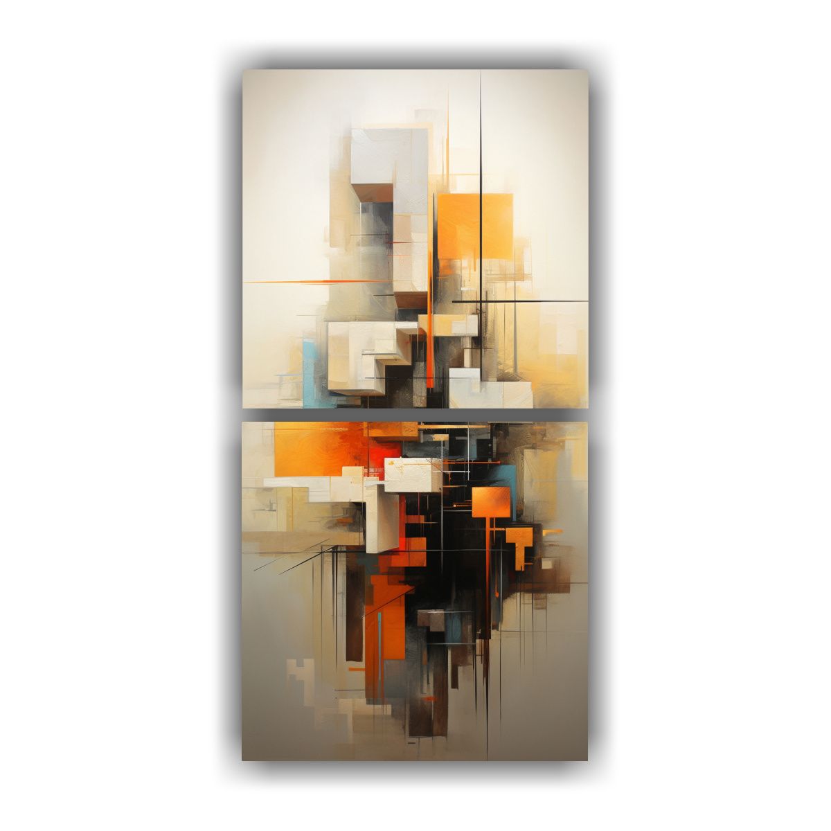 GENERICO - Pinturas Abstractas De Figuras De Arena Modernas 20x40 Cm