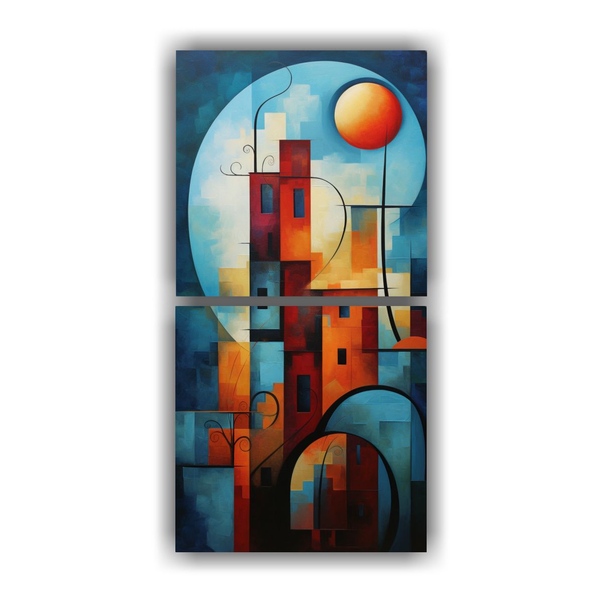 GENERICO - Artes De Pared Abstractos Para Dormitorio 20x40 Cm