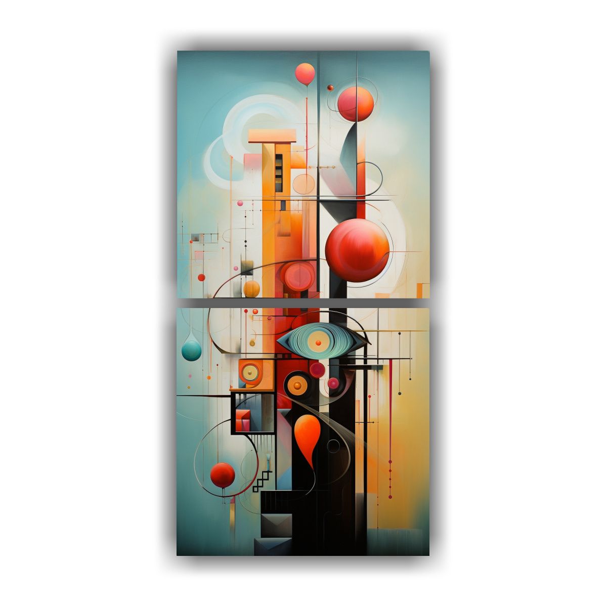 GENERICO - Cuadros Abstractos Modernos Y Elegantes Para 30x60 Cm