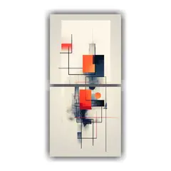 GENERICO - Cuadros Abstractos Minimalistas Modernos Dos 20x40 Cm