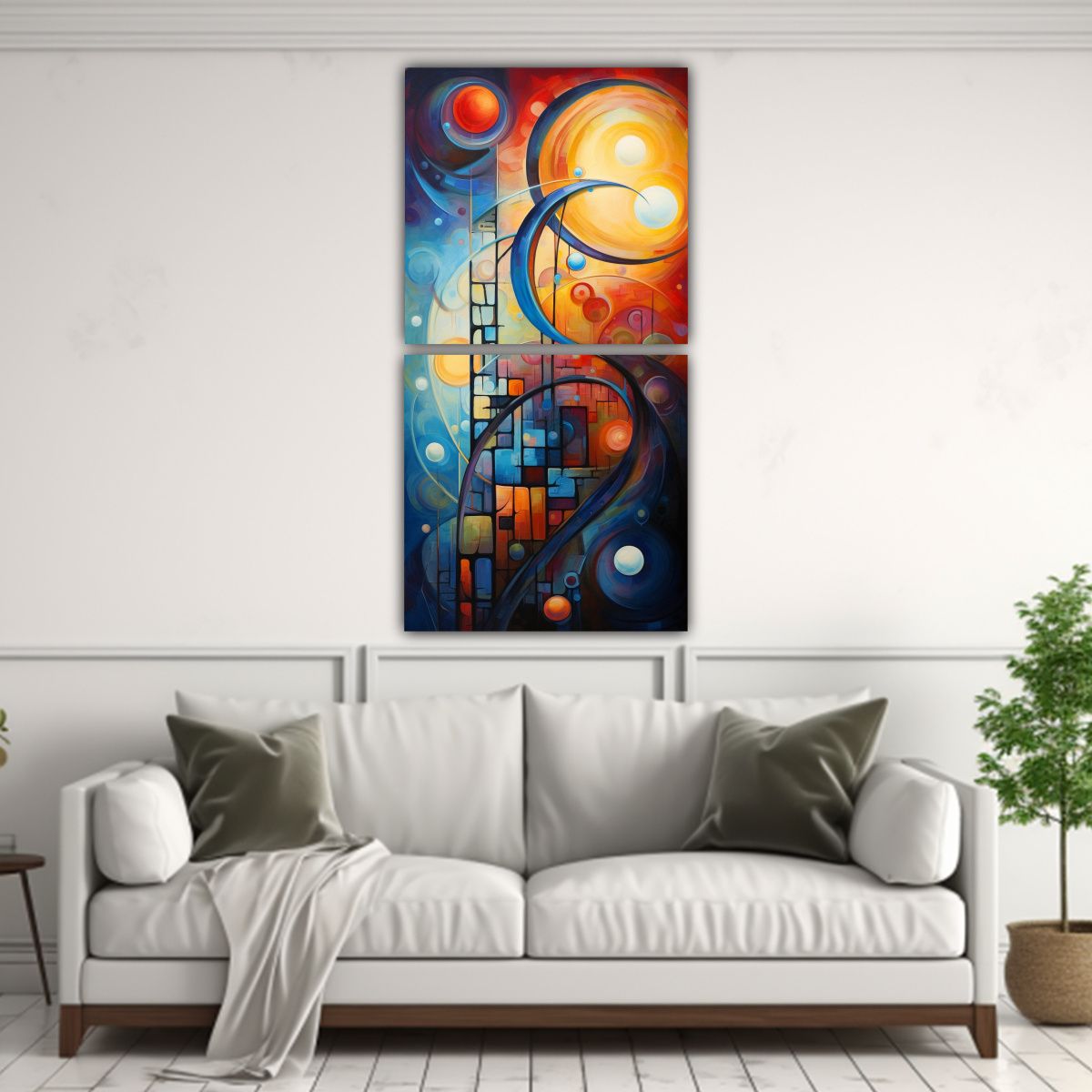 GENERICO - Cuadros Modernos Artesanales De Feng Shui 50x100 Cm