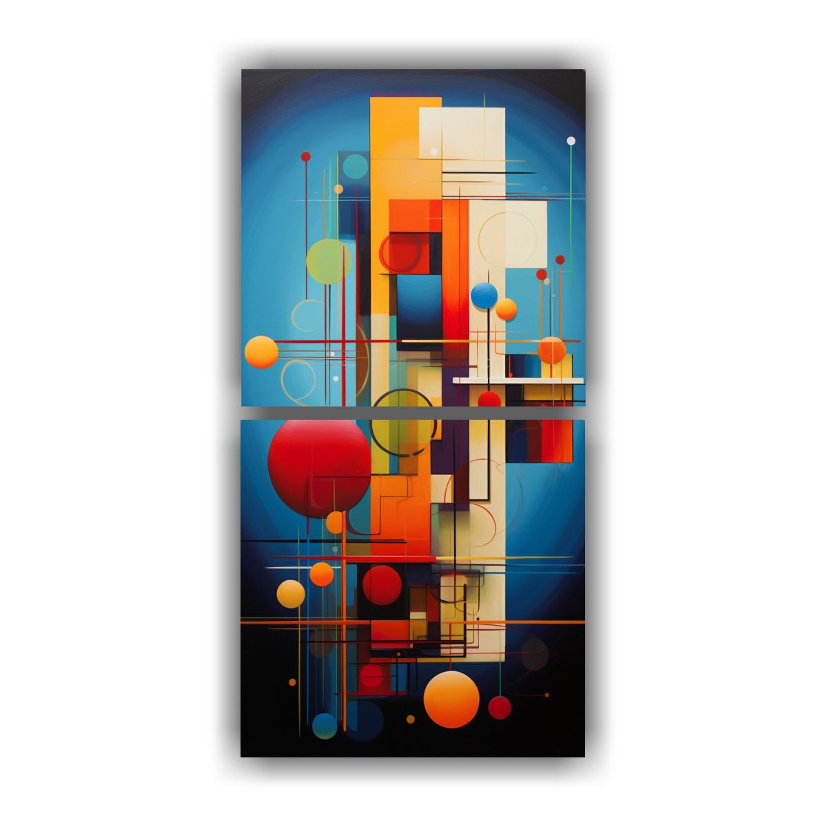 GENERICO - Cuadros Abstractos Para Decoración Interior 20x40 Cm