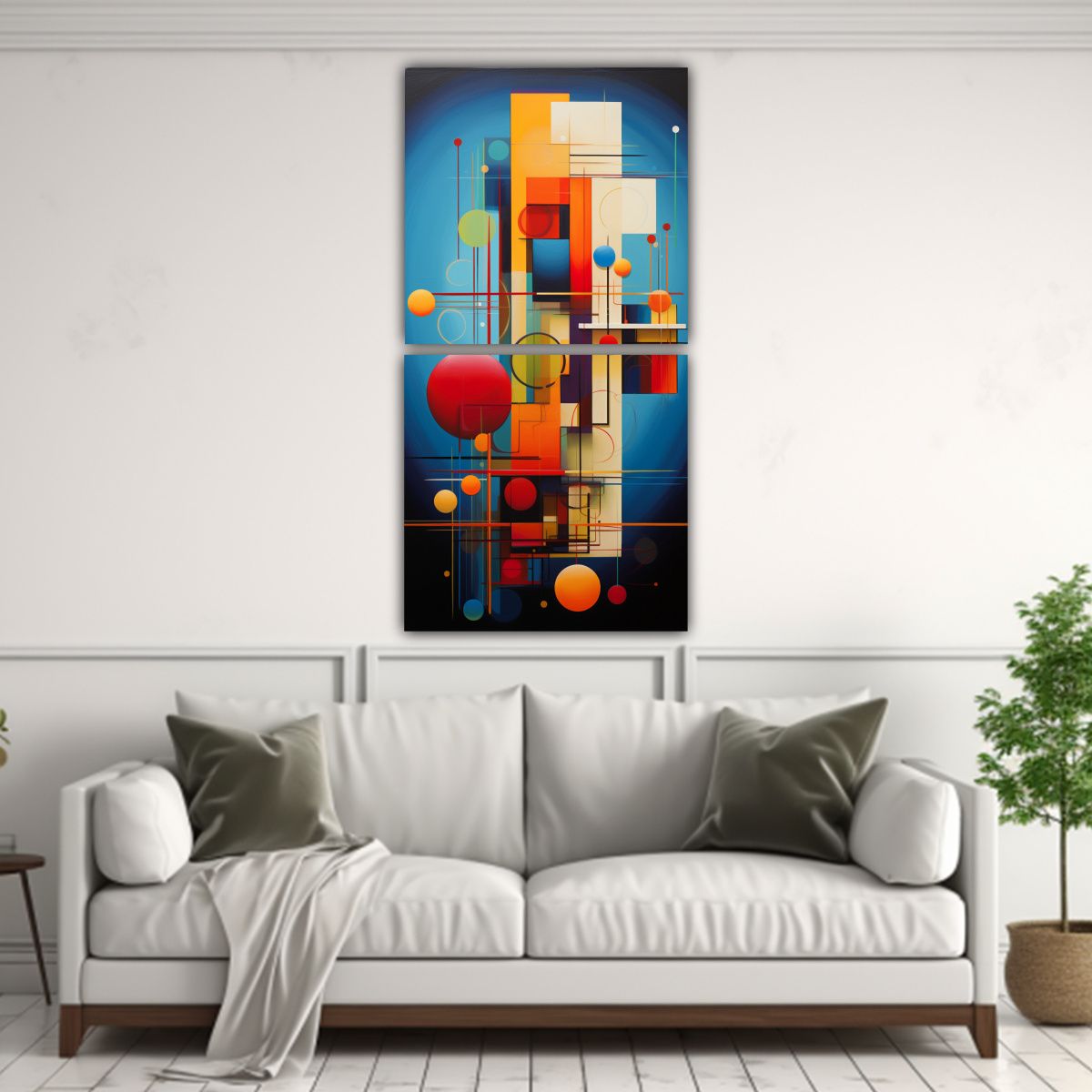 GENERICO - Cuadros Abstractos Para Decoración Interior 20x40 Cm