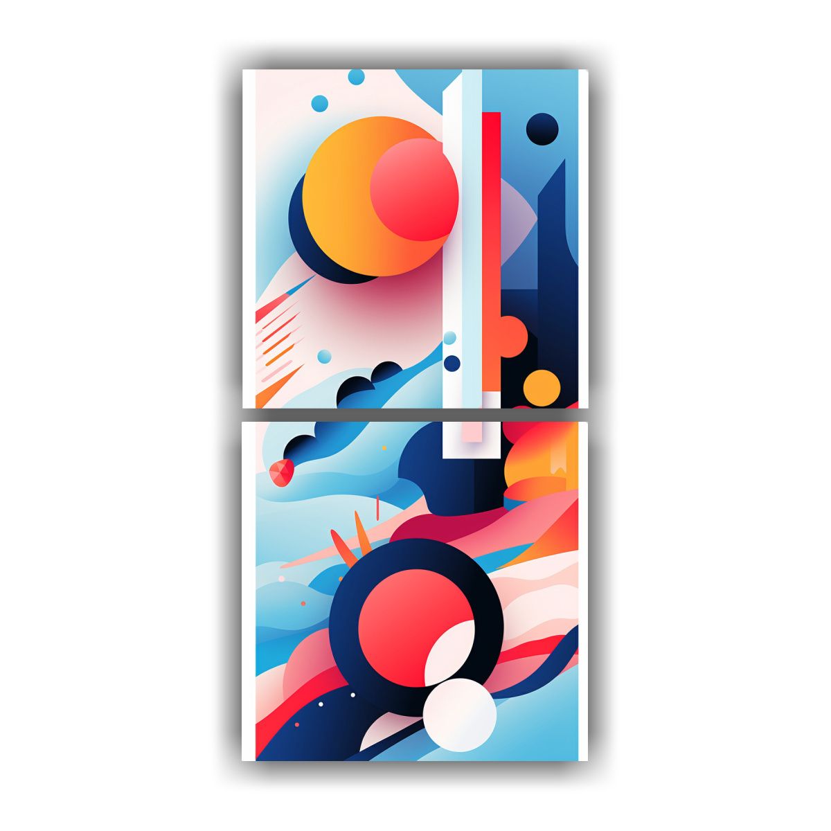 GENERICO - Dos Composiciones Diseño Juveniles Celebren La 40x80 Cm