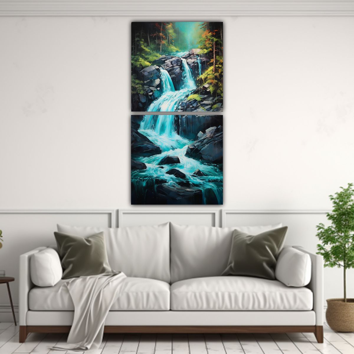 GENERICO - Pinturas Abstractas De Cascadas De Emociones En 50x100 Cm