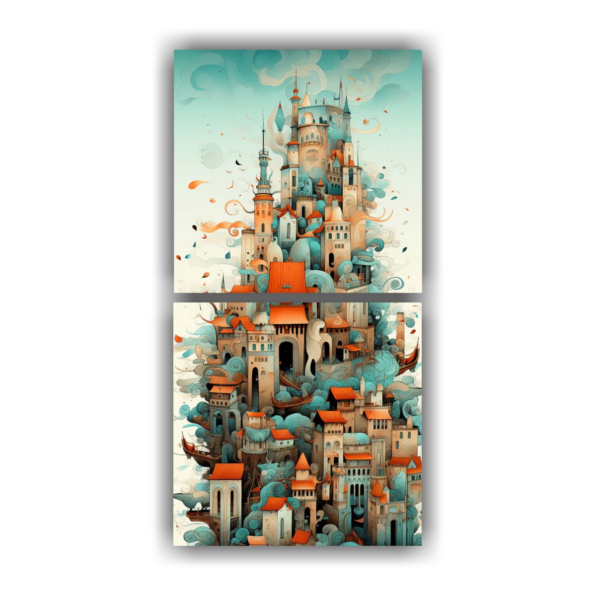 GENERICO - Regalos Modernos Dos Lienzos De Arte Chino Por 60x120 Cm