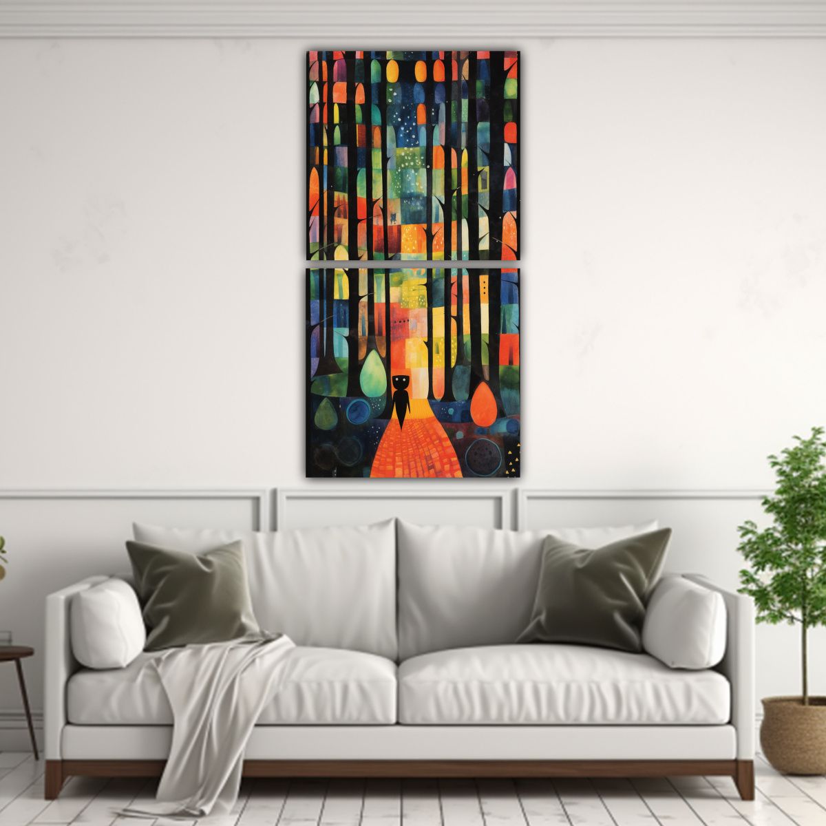 GENERICO - Artes De Pared Inspiración Marimekko Y Paul Klee 20x40 Cm