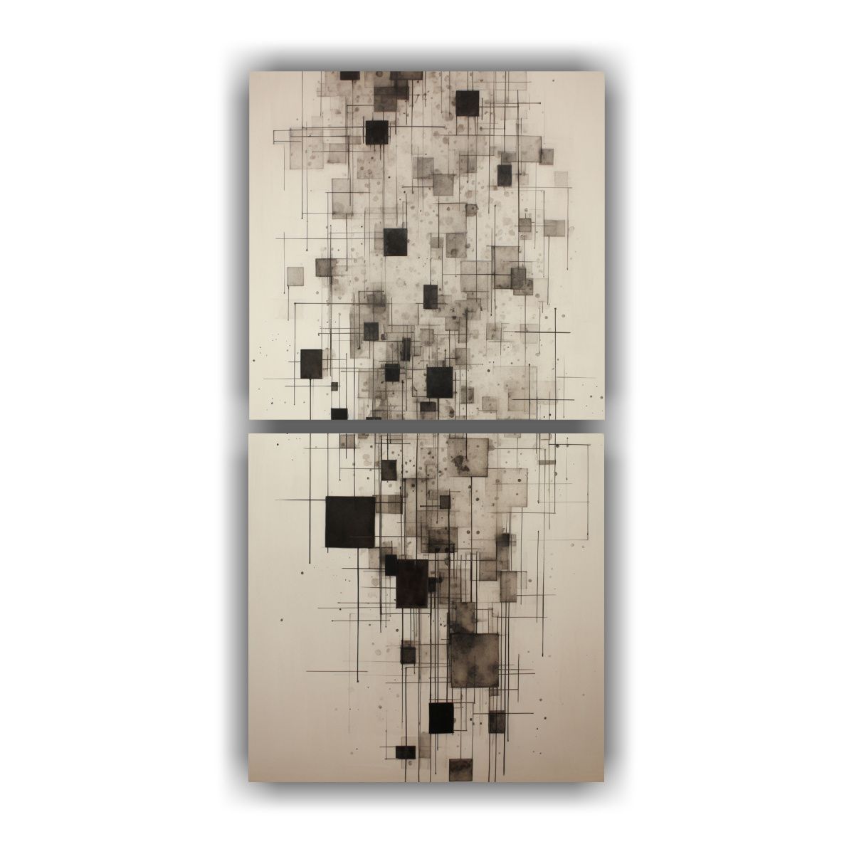 GENERICO - Escena Urbana En Tinta Ciudad De Huesos 60x120 Cm