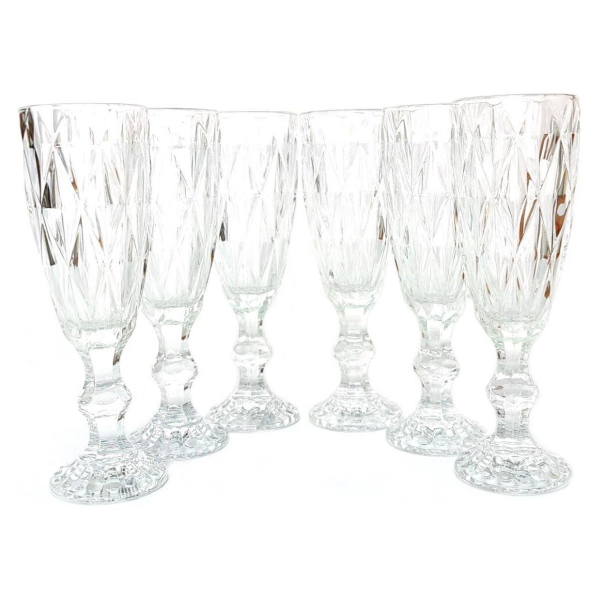 GENERICO - Copas De Vidrio Para Champagne Vino 6 Pzas