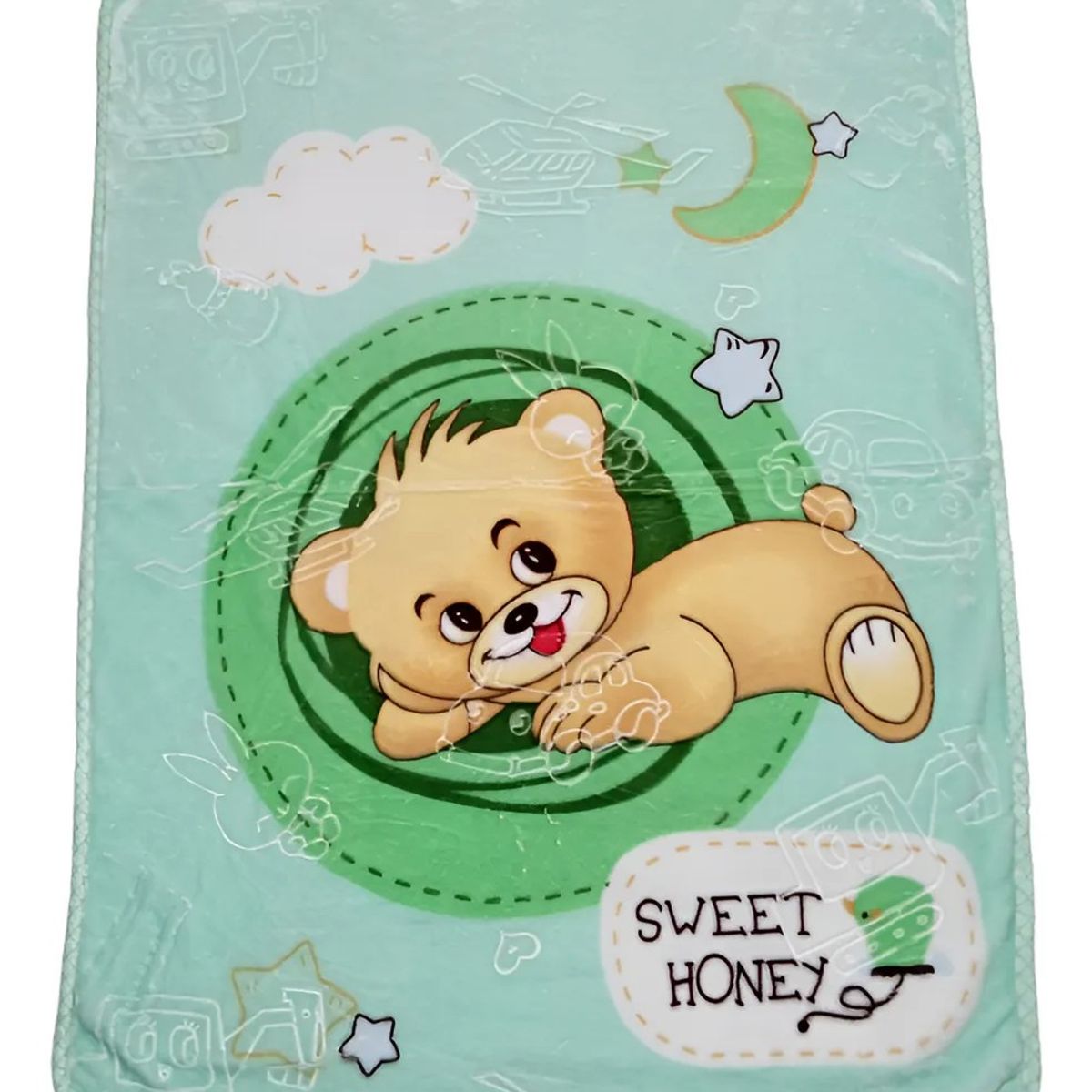 GENERICO - Frazada suave para bebé oso luna 00240