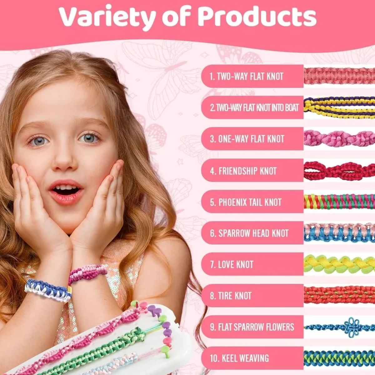 ATURE - Kit Juguetes Para Hacer Pulseras De Coloreado Niñas