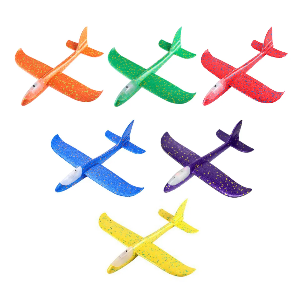 ATURE - Pack 6 De Aviones De Juguete De Espuma Para Niños 6 Colores