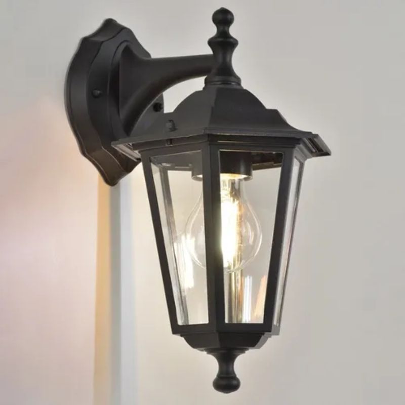 LISM - Farol Aplique Clasico Exterior Vintage E27 Estructura NEGRO