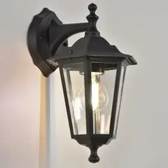 LISM - Farol Aplique Clasico Exterior Vintage E27 Estructura NEGRO