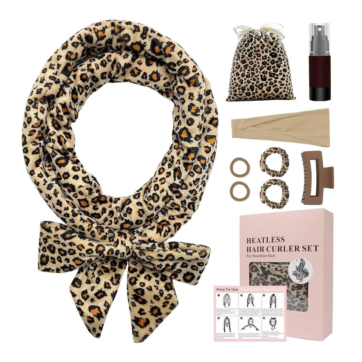 KINDA NICE - Ondulador Rizador Nocturno Sin Calor Pelo Natural Ondulado Leopardo