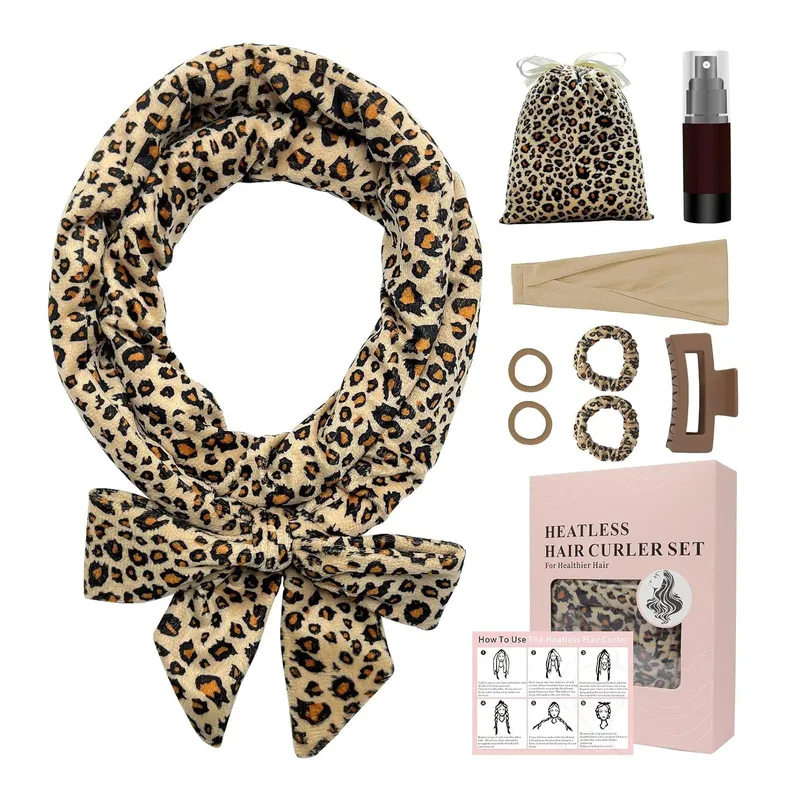 KINDA NICE - Ondulador Rizador Nocturno Sin Calor Pelo Natural Ondulado Leopardo