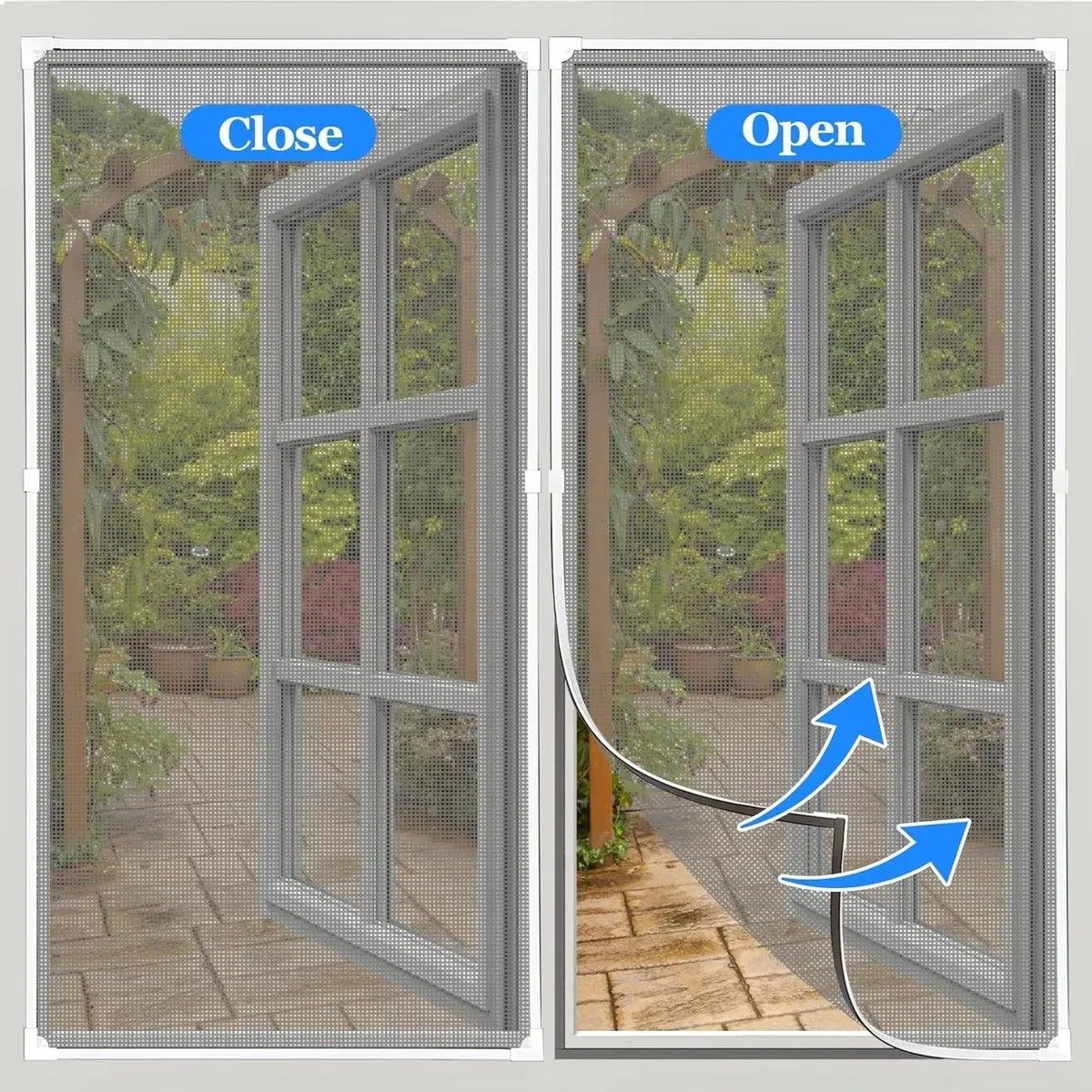 KUANGYE - 130×150 CM Malla Magnético Mosquetera Ventanas Anti Insecto