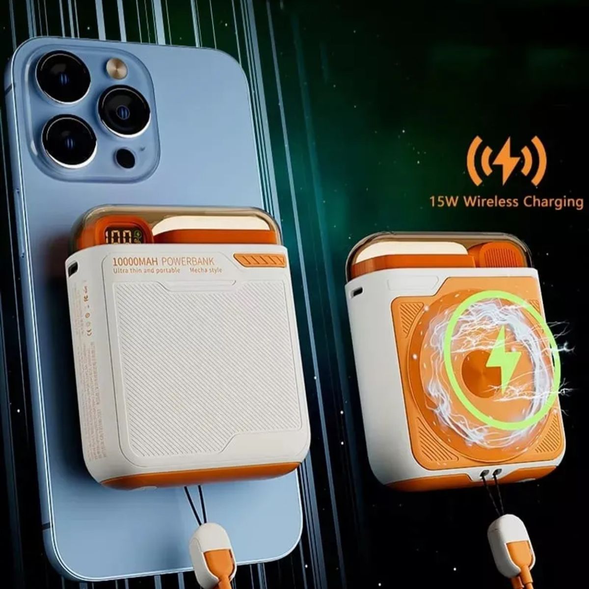 GENERICO - Cargador Magnético Inalámbrico 10000mah Power Bank