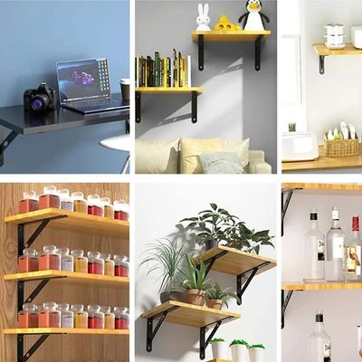 Imagen 2 del producto 10 Pcs L Soporte Reforzado Para Acero Repisas De 20x12 Cm