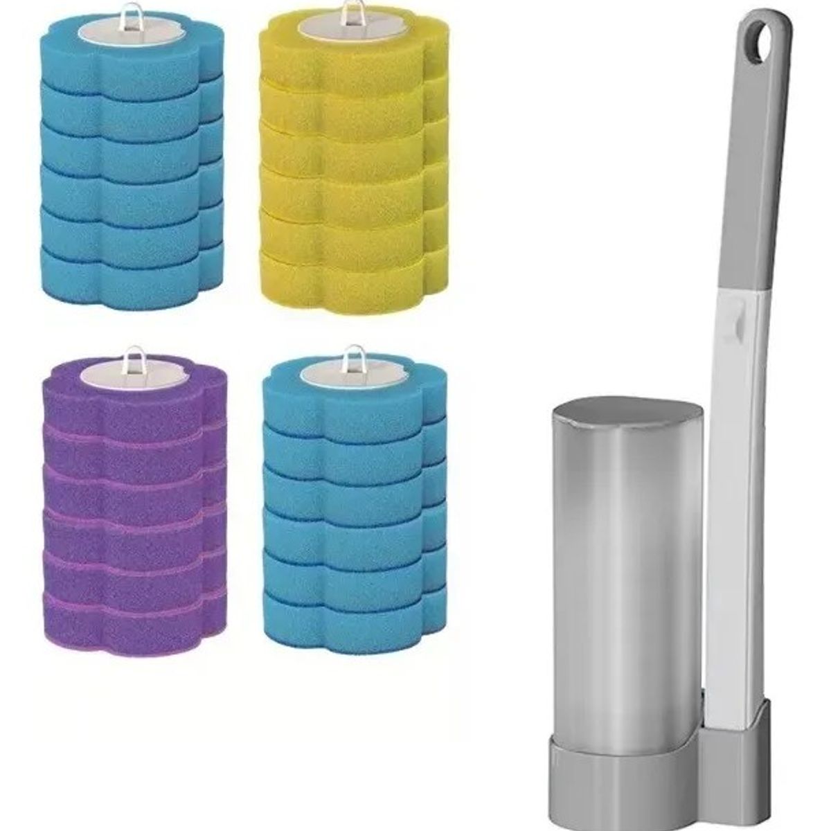 KUANGYE - Cepillo Limpiador De Inodoro Wc Desechable 24 Cargas