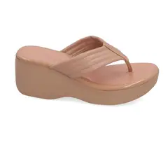 BEIRA RIO - Sandalia Plataforma 7cm Mujer Eco Cuero Nude