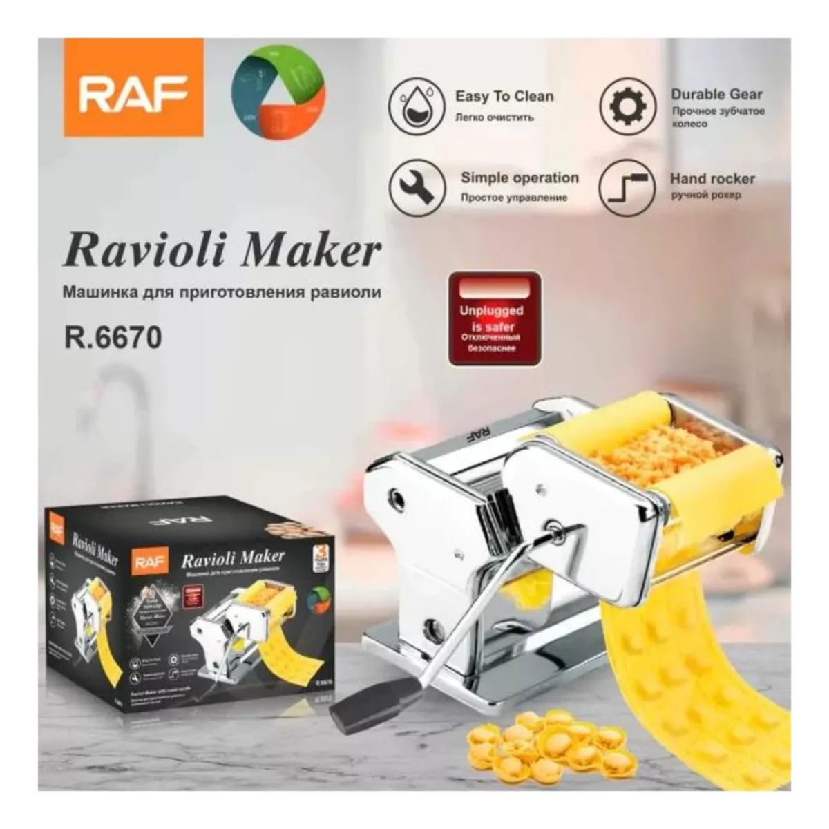 GENERICO - Máquina Para Hacer Ravioles Pasta Casera Manual - Raf R6670