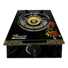 GENERICO - Cocina Cocinilla A Gas De Vidrio 1 Hornilla Color Negro