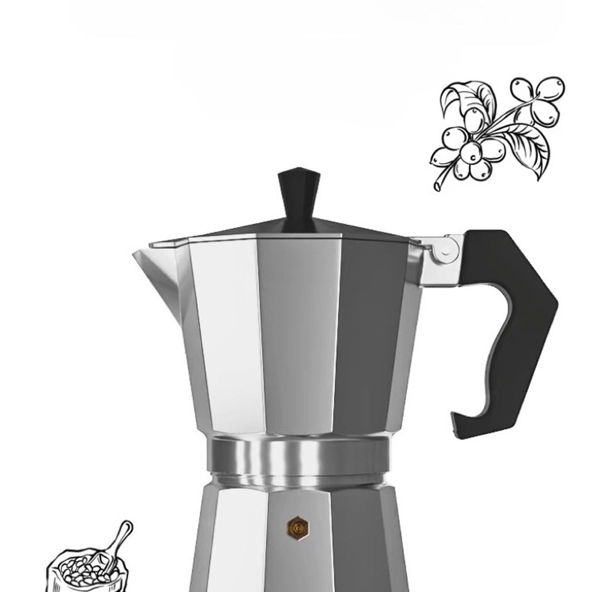 GENERICO - Cafetera Expresso Italiana  9 Tazas Haina