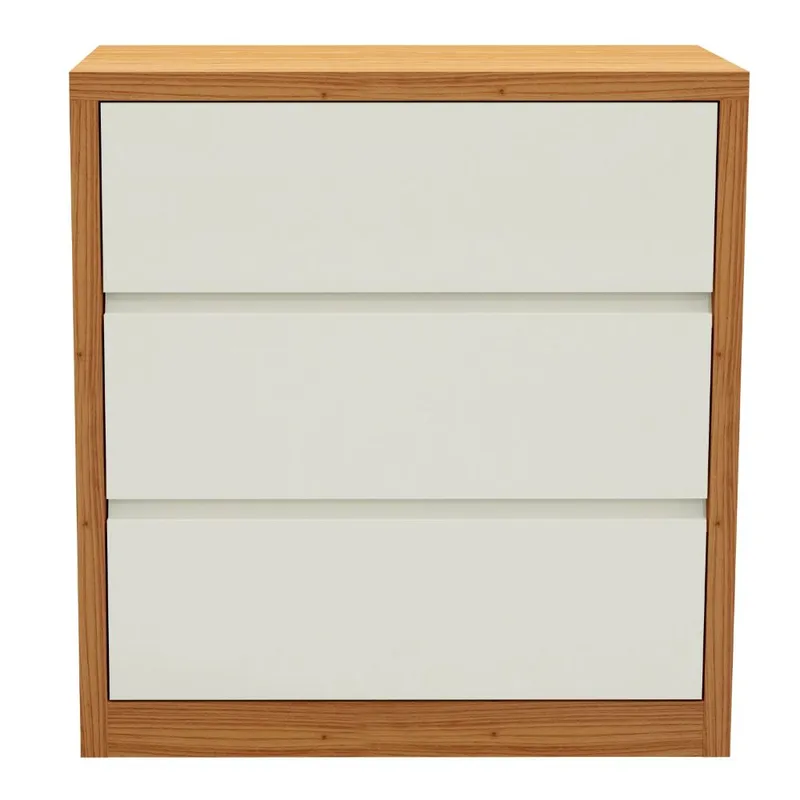 ROCA - Cómoda Pernambuco 3 Cajones Canela-Blanco