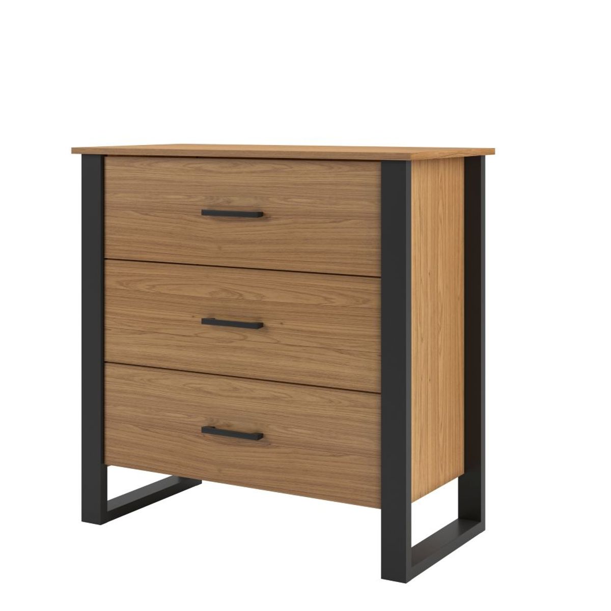 ROCA - Cómoda Guayacán 3 Cajones Canela-Negro