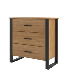ROCA - Cómoda Guayacán 3 Cajones Canela-Negro