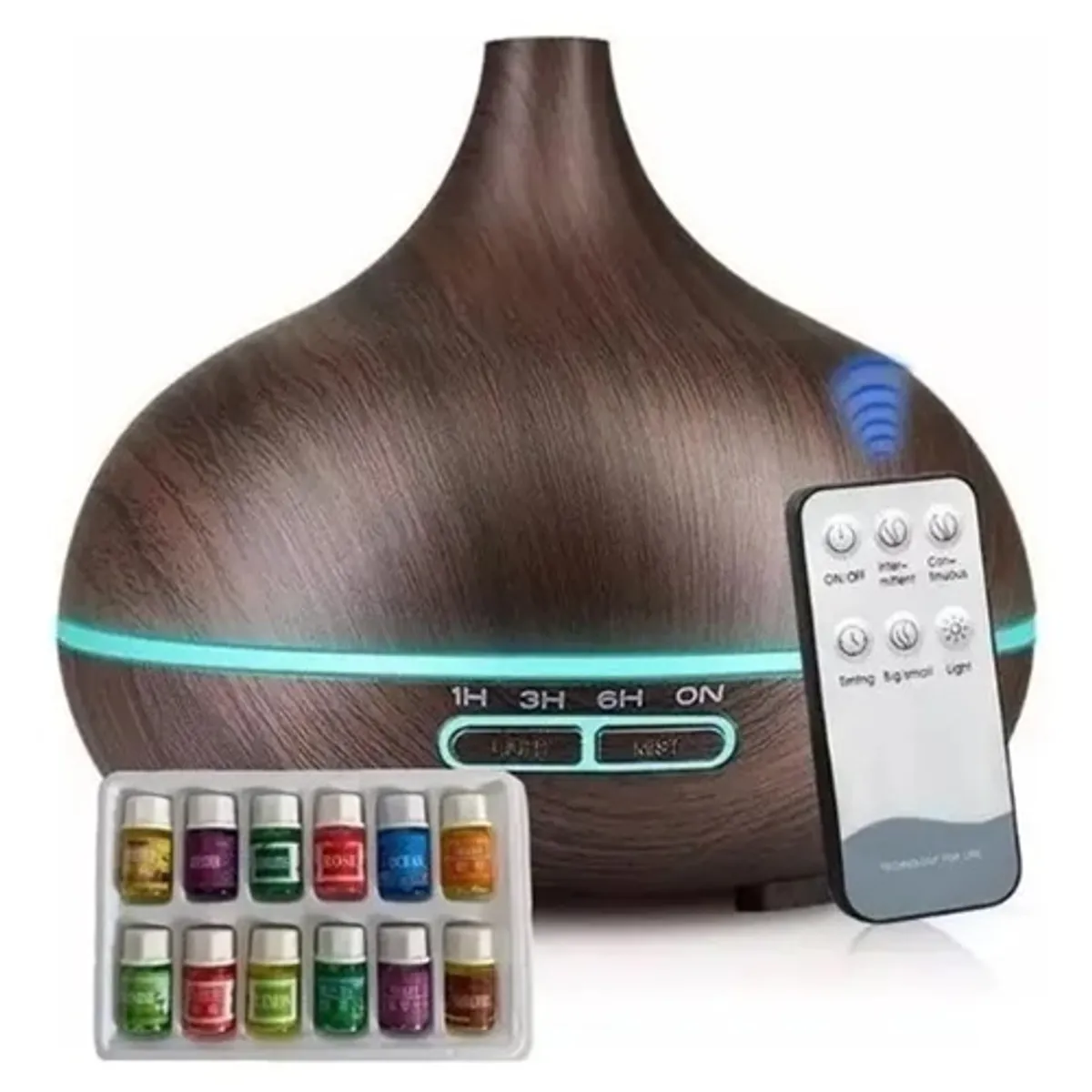 GENERICO - Pack Humidificador Aire 500ml + 12 Esencias Aromatic