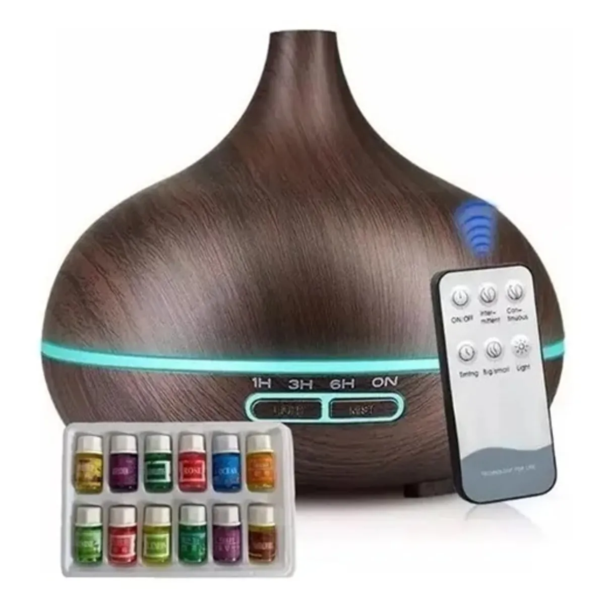 GENERICO - Pack Humidificador Aire 500ml + 12 Esencias Aromatic