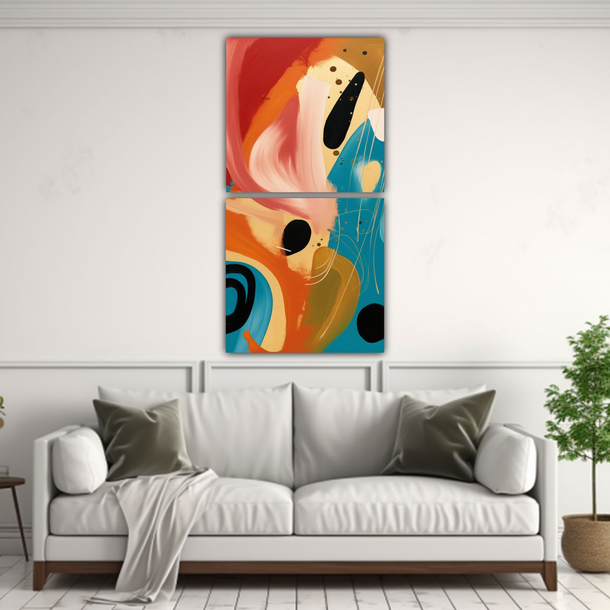 GENERICO - Dos Artes Espectacular Surrealista Para 20x40 Cm