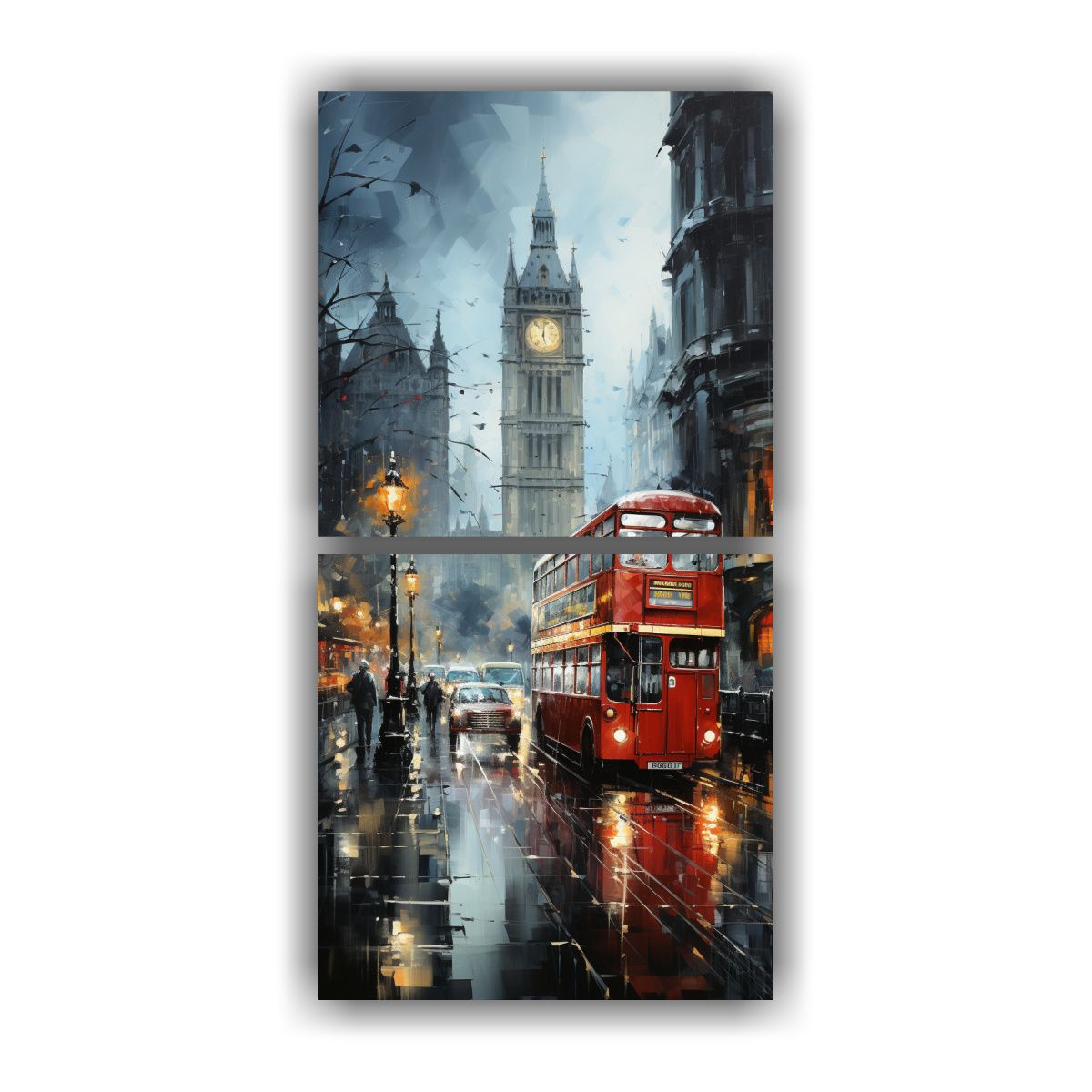 GENERICO - Cuadro Sublimado De Composición Dinámica Con 40x80 Cm