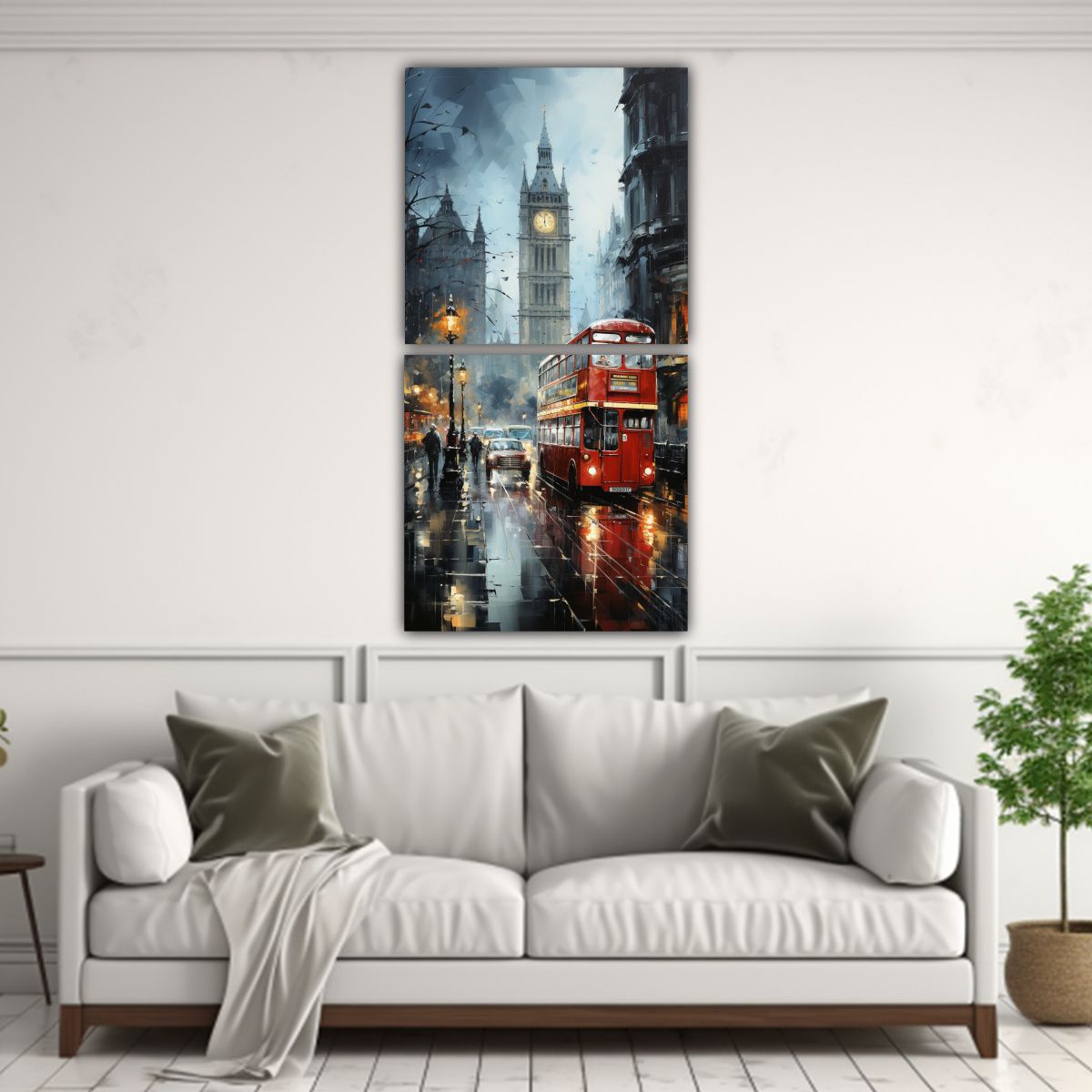 GENERICO - Cuadro Sublimado De Composición Dinámica Con 40x80 Cm