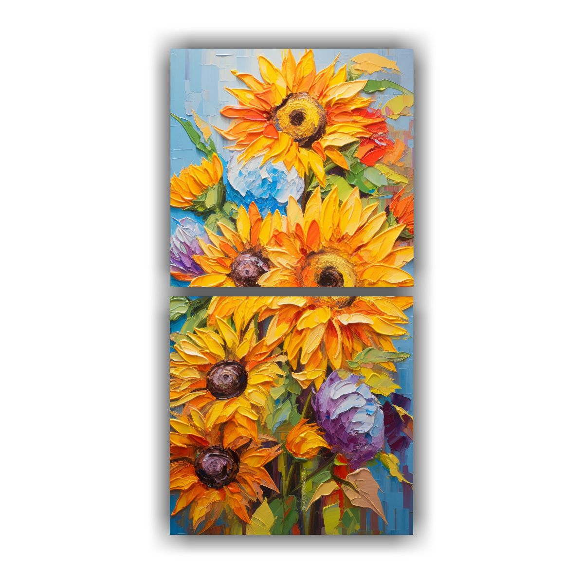 GENERICO - Composiciones Hermoso Exuberantes Con Girasoles 20x40 Cm