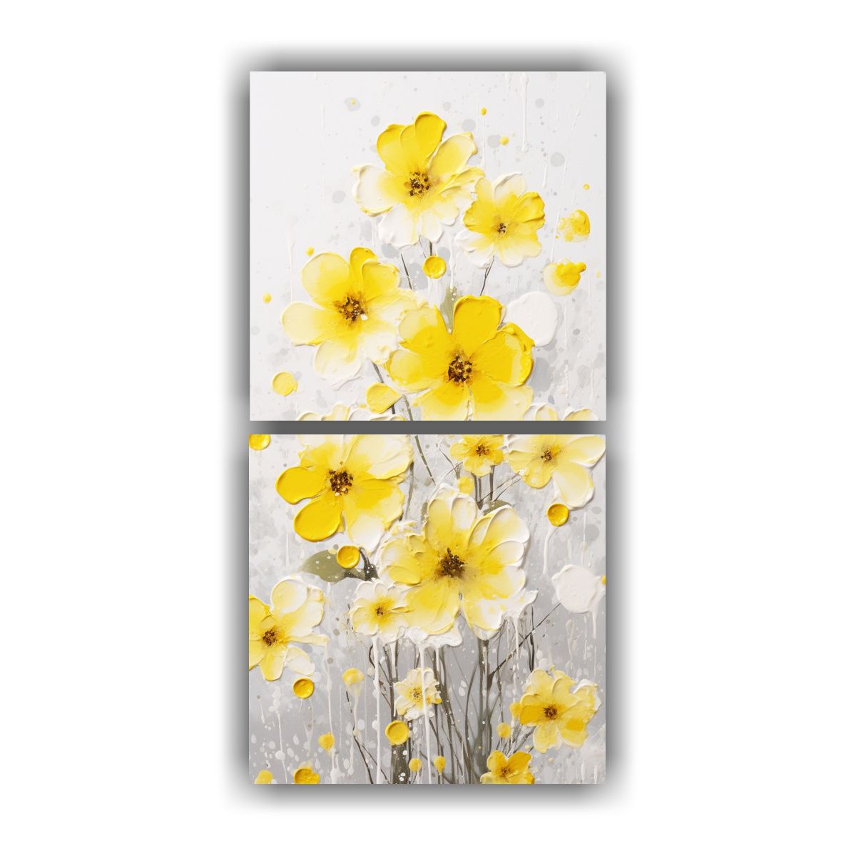 GENERICO - Cuadro Tela Sublimada Elegante En Blanco Pintura 50x100 Cm