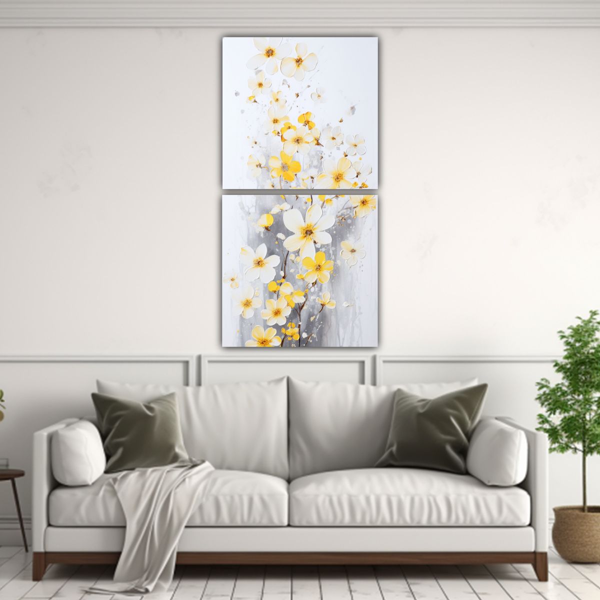 GENERICO - Dos Artes De Pared Tematica Hermoso Pintura 20x40 Cm