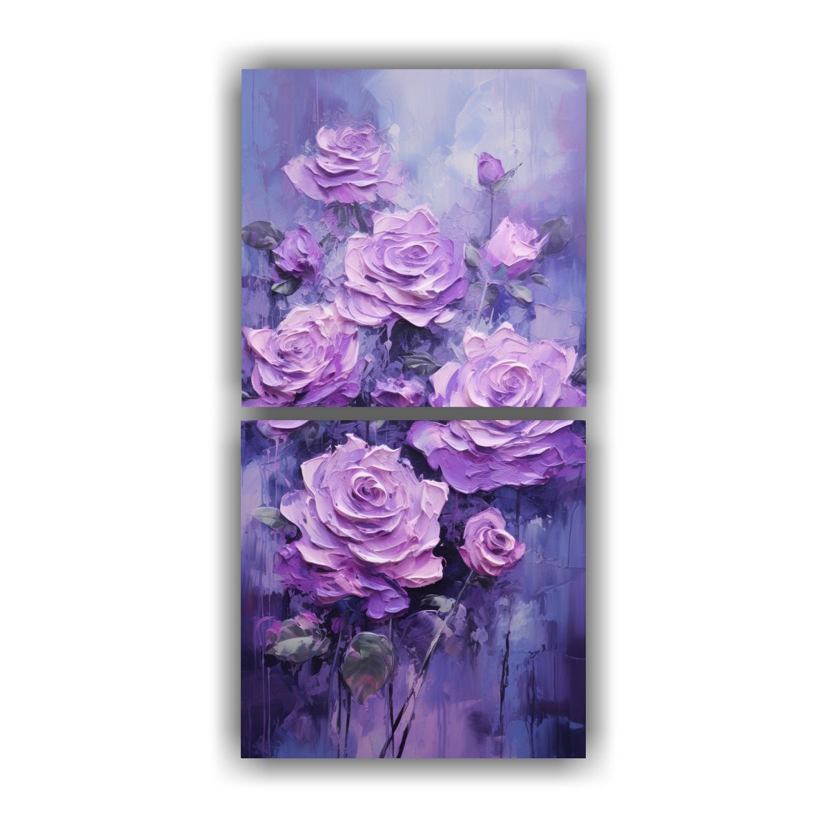 GENERICO - Cuadro Concepto Living En Lienzo De Rosas 40x80 Cm