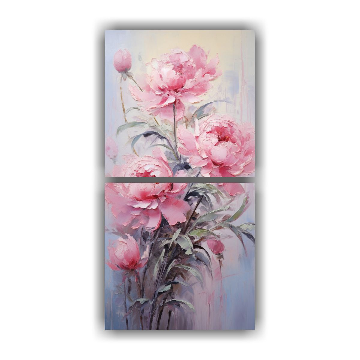 GENERICO - Lienzo De Tela Colores Majestuosas Con Peonías 60x120 Cm